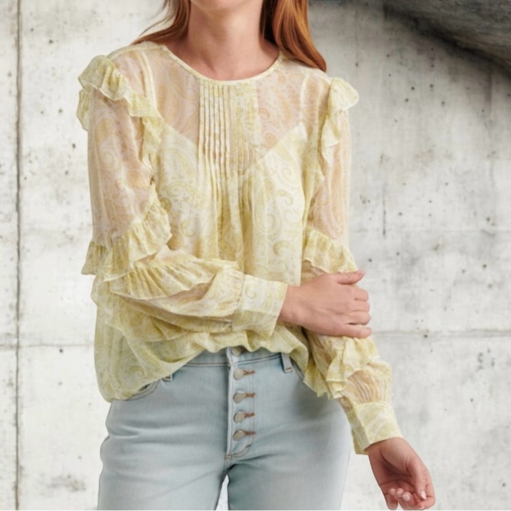 NWOT Lucky Brand Women’s Ruffle Blouse